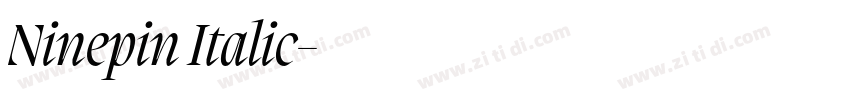 Ninepin Italic字体转换 Ninepin Italic字体转换